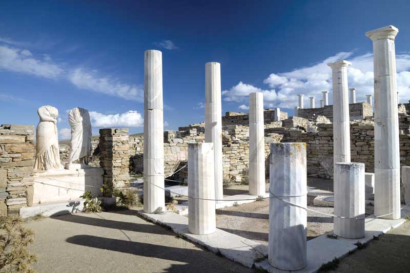 Ruinas de la Mansión de Cleopatra en Delos.