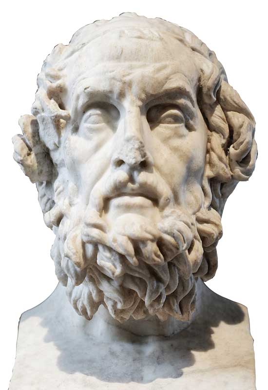 Homero del Palacio de Caetani en Roma, Museo del Louvre.