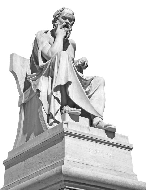 Estatua de Socrates en Atenas, Grécia.  