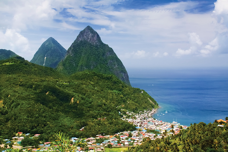 Soufrière fue la primera capital de Santa Lucía. 
