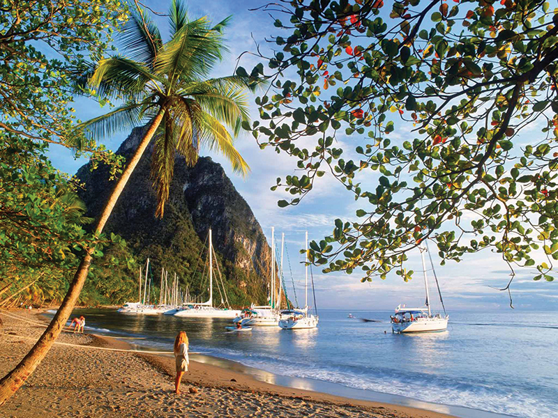 St. Lucia attracts around 350,000 visitors per year