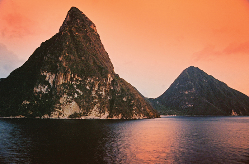 The Pitons are one of St. Lucia's most famous touristic attractions