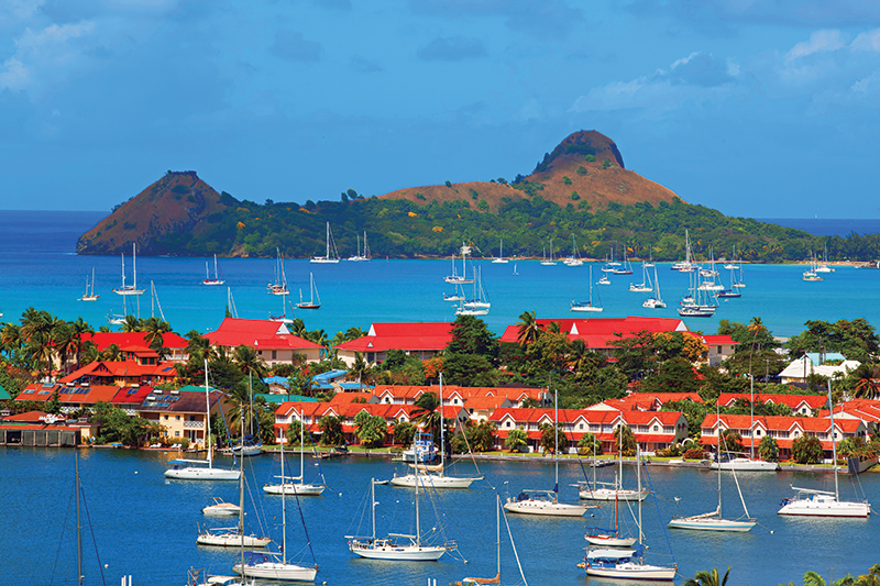 Bahía Choc,  Isla Gros, Santa Lucía 