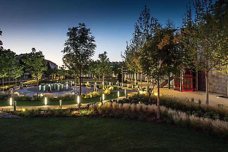 The Commonwealth Park in Gibraltar was an old parking lot, transformed into a sustainable park.