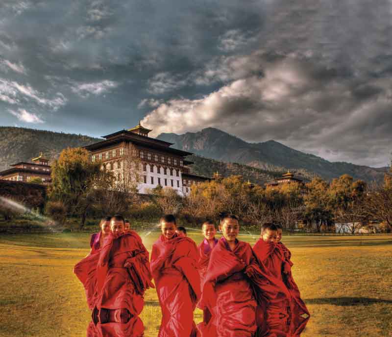Bhutan, considered the land of Gross National Happiness.
