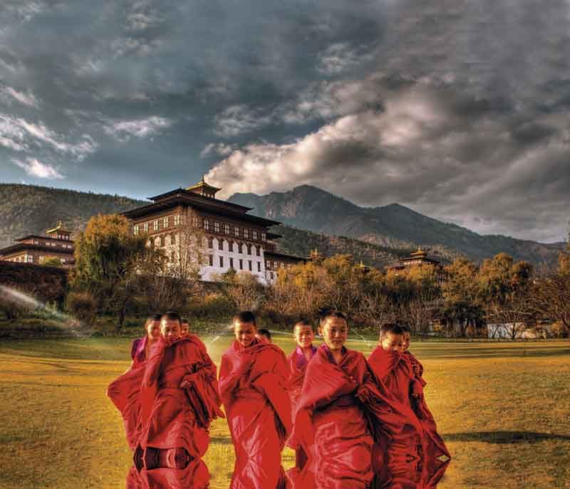 Bhutan, considered the land of Gross National Happiness.
