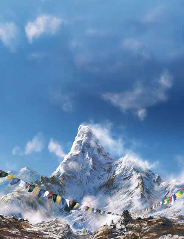 El Himalaya incluye las montañas más altas del mundo. 
