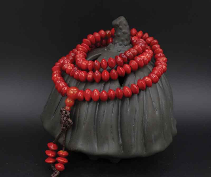 On a mala, or set of mantra counting beads, there are generally 108 pieces.
