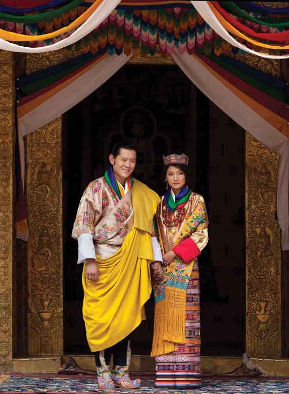 Los actuales reyes de Bután.