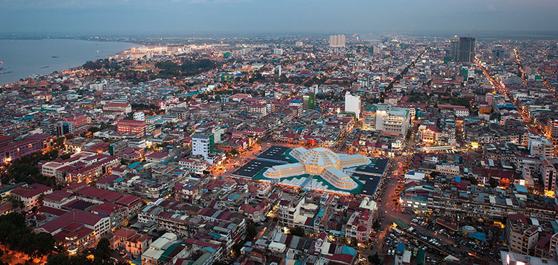 Amura, Camboya, Cambodia, Originalmente Phnom Daun Penh, se convirtió en la capital de Camboya en 1432. 