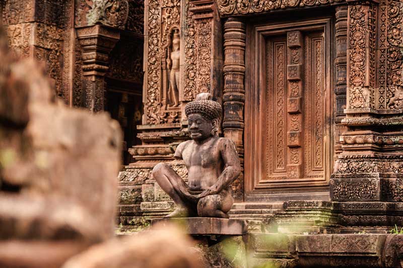 Amura, Camboya, Cambodia,Arte Jemer , Templo Banteay Srei.