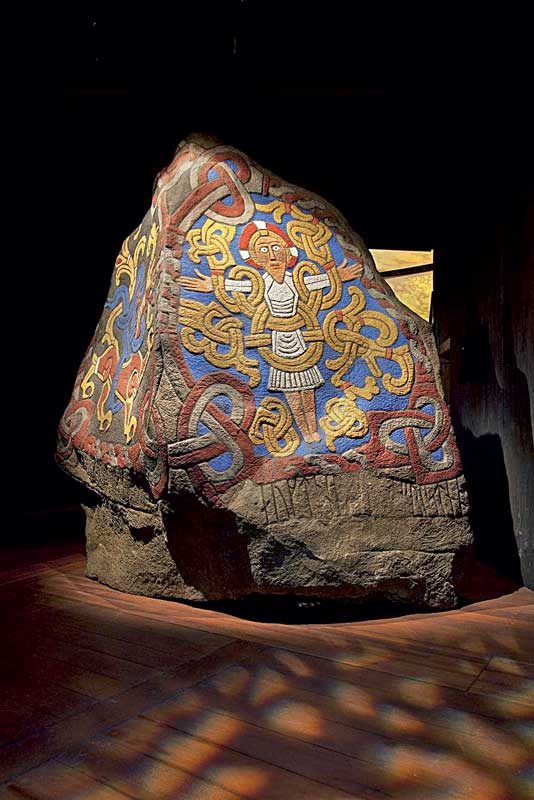 Amura,Dinamarca,Denmark,Vikingos,Escandinavia, The Jelling Stone (Recreation by the National Museum of Denmark). 