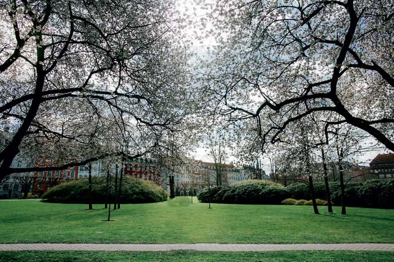 Amura,Dinamarca,Denmark,Una perspectiva holística, Jardín del Rey (Kongens Have) de estilo renacentista,  data del siglo XVII.