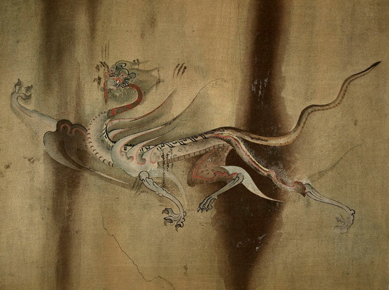Amura,Corea del Sur,South Korea,Seoul,Seúl,Los 3 Reinos Antiguos,Reino de Goguryeo,Reino de la Silla,Reino de Baekje, Mural of a mythical white tiger in a tomb.