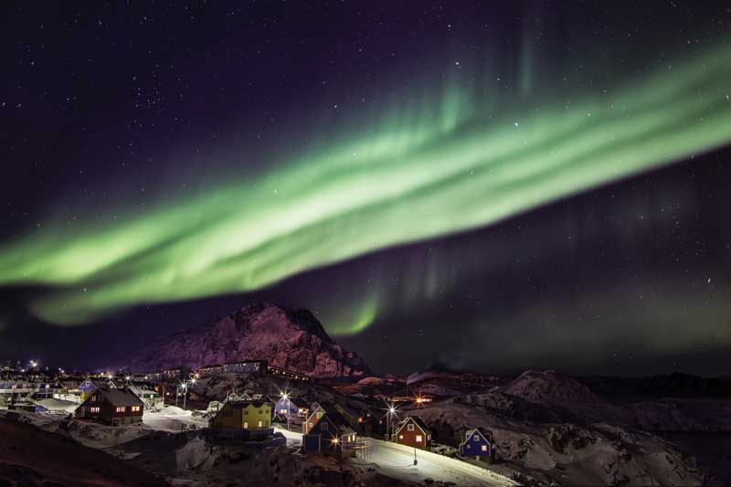 Amura,AmuraWorld,AmuraYachts,Groenlandia, When the northern lights dance, the dead are playing football with a walrus skull. 