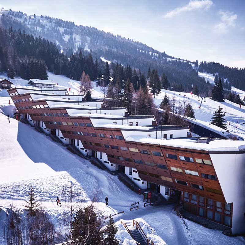 Amura,AmuraWorld,AmuraYachts,Top 10: Destinos para esquiar,Arquitectura bajo cero, Four villages make up Les Arcs.