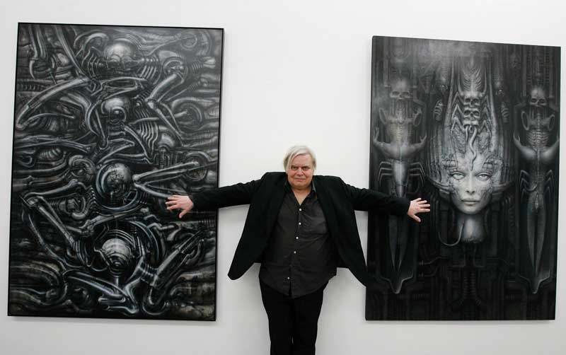 Amura,AmuraWorld,AmuraYachts,Creatividad helvética, H. R. Giger and his surrealistic works, with images that include human mixed with machines (biomechanoids).