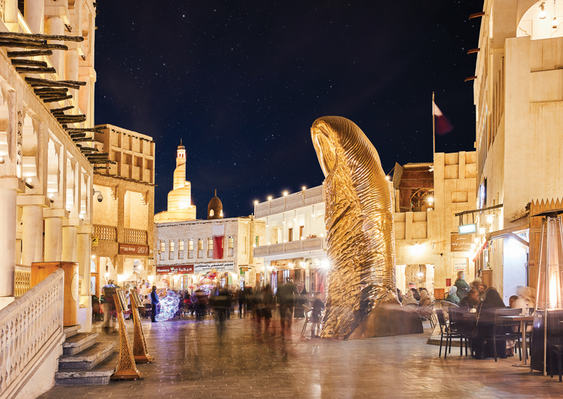 Amura,Amura World,Amura Yachts,Catar,Qatar,Doha, Le Pouce sculpture is located in the heart of Souq Waqif.