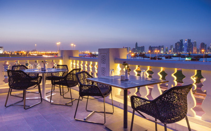 Amura,Amura World,Amura Yachts,Catar,Qatar,Doha,Guía catarí para el deleite, Al Matbakh Rooftop Grill in the Arumaila Boutique Hotel.
