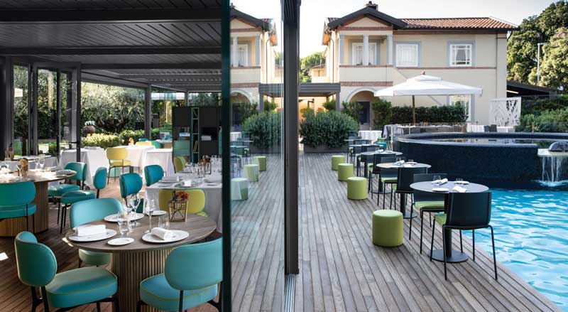 Amura,AmuraWorld,AmuraYachts,Forte dei Marmi, Ristorante La Magnolia, localizado en el hotel Byron.