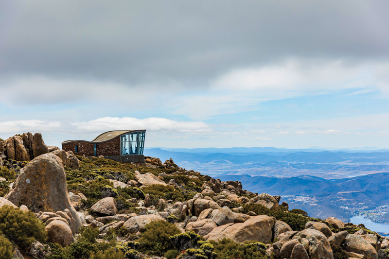 Amura,AmuraWorld,AmuraYachts,Tasmania, La vista desde el monte Wellington de 1,270 m de altura.