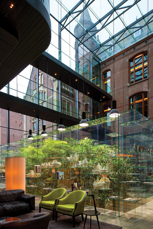 Amura,AmuraWorld,AmuraYachts,Tasmania,Conservatorium Hotel, The Conservatorium Brasserie, located in the impressive glazed courtyard.