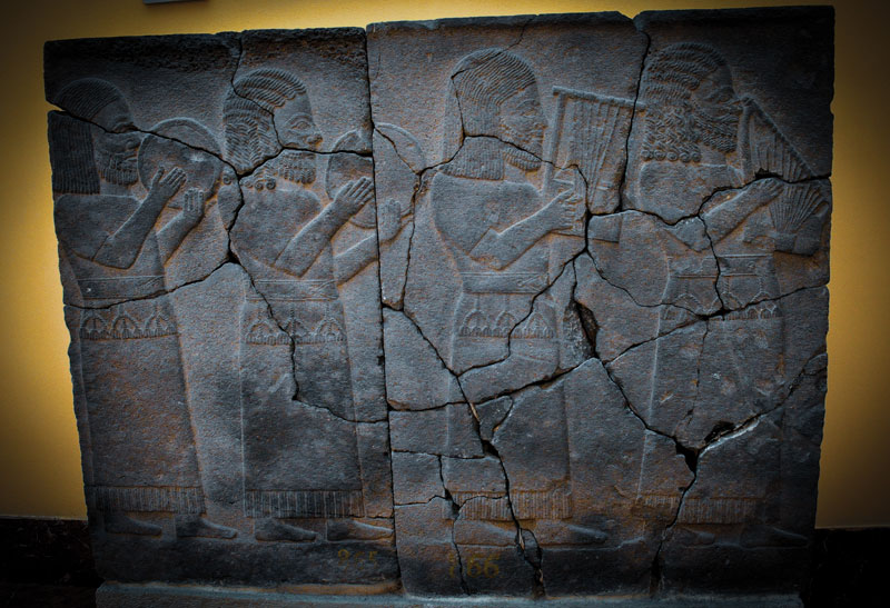 Amura,AmuraWorld,AmuraYachts,Tasmania,Los hititas, Hittite stone relief of a group of musicians.